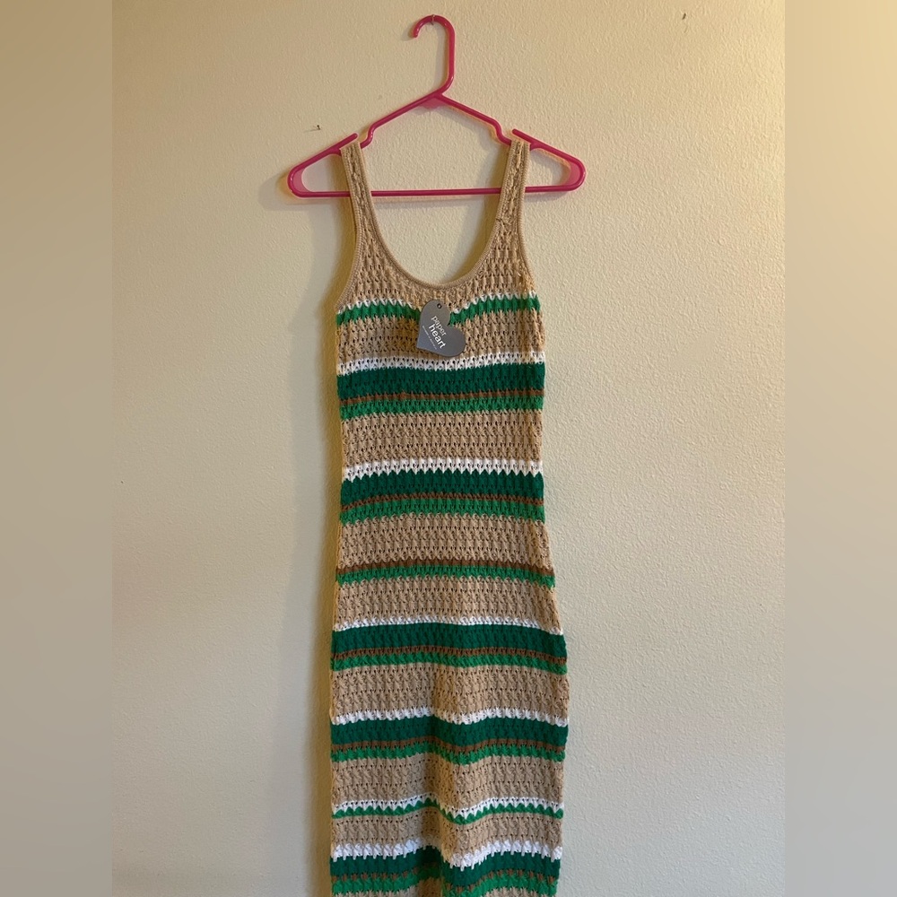 Crochet Knit Midi Dress - Paper Heart